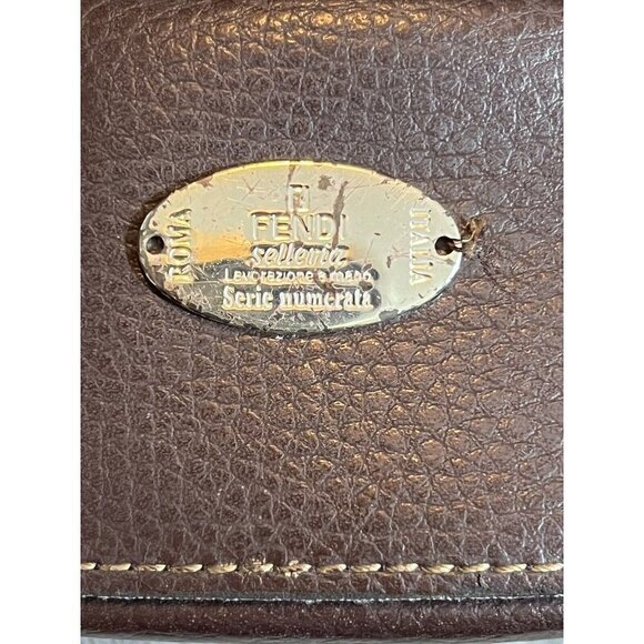 FENDI Selleria Serie Numerata 100% Leather Logo Sunglasses Soft Case Ita… main image 6